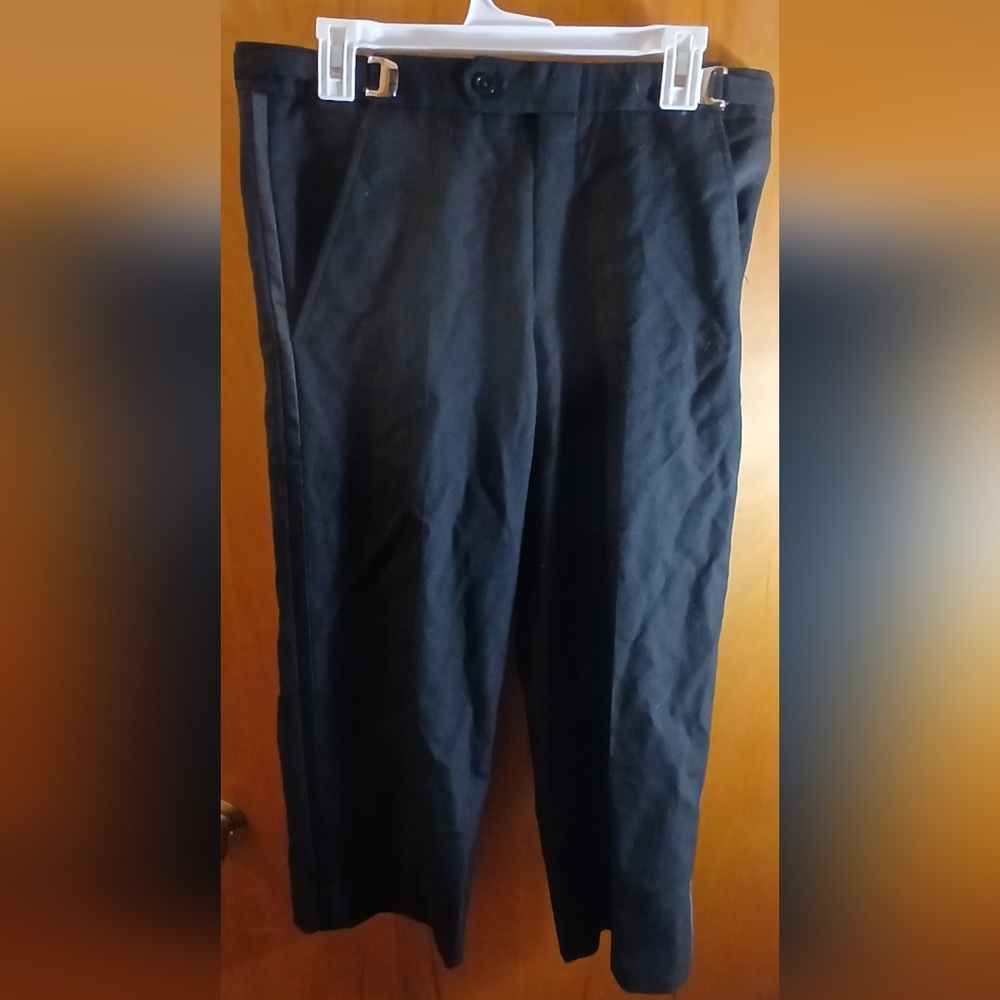 Women's Wool Navy Casual Pants - Classic Straight Fit